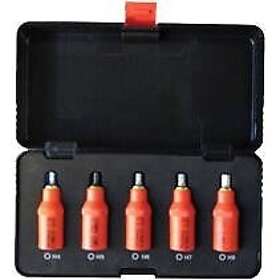 Bato Bitshylssats 3/8" VDE 1000V Insex 4-8mm 5-delar