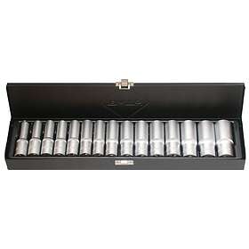 Bato Hylssats Lång 1/2" 12-kant 10-24mm 15-delar
