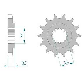 Afam 24900 Front Sprocket Silver 17t