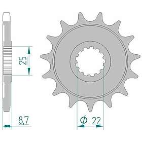 Afam 28405 Front Sprocket Silver 15t