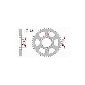 Afam 12203 Rear Sprocket Silver 45t