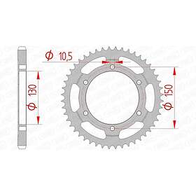 Afam 10502 Rear Sprocket Silver 48t