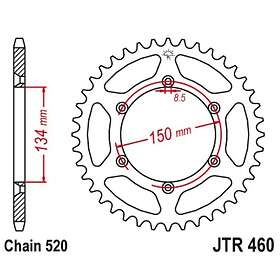 JT Sprockets 520 Sc r460.50sc Steel Rear Sprocket Svart 50t