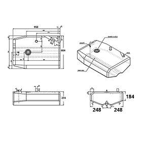 Fuel Sic Divisione Elettronica 133l Rigid Polyethylene Tank Durchsichtig 33 x 28