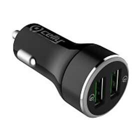 Celly ProPower Quick Car Charger CC2USBQC30BK 36W