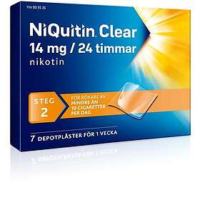 NiQuitin Clear 14 Mg/24 h Nikotin Depotplåster 7 St