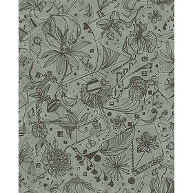Tapet Floralies Grågrön