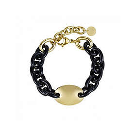 Bud to Rose Armband Alex Enamel Black/gold