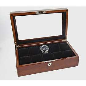 Timekeeper Storage Mahogny, förvaringsbox för 10 klockor