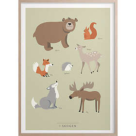 Kunskapstavlan I skogen Poster, 30x40 cm