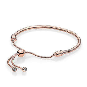 Pandora 14k Rose Gold-Plated 589652C01-2 Moments Sliding armband