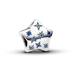 Pandora Moments Bold Sparkling Star Sterling silver Blue crystal berlock 792974C