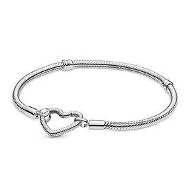 Pandora Moments Heart Closure Snake Chain armband 599539C00-17