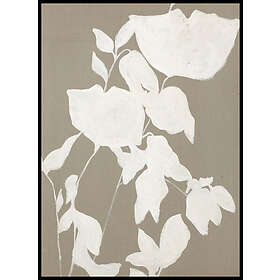 Malerifabrikken Linen Fortuna White Tavla Black Frame 90x120cm