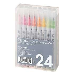 ZIG Kuretake Clean Color Real Brush 24-set
