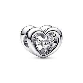 Pandora Moments Heart Sterling Silver Berlock Med Zirconia 792493C01