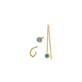 Pernille Corydon Blue Hour 3 Pieces Earring Box Sterling Silver Örhängen Med Kvarts C-118-GP