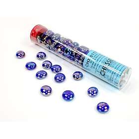Chessex Gaming Glass Stones Dark Blue Iridized (40+)