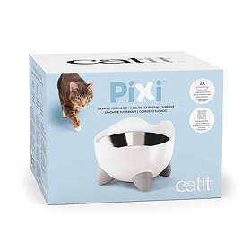 Catit Pixi, hög skål, för katter, vit, 13,5 × 9,9 × 13,5 cm, 200ml