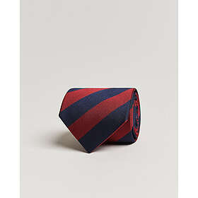 Amanda Christensen Regemental Stripe Classic Tie 8 cm Wine/Navy