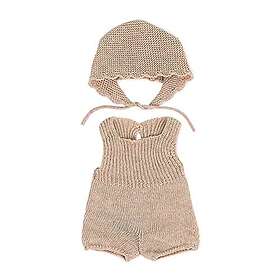 Miniland Knitted Doll Outfit Romper & Bonnet, 38 cm