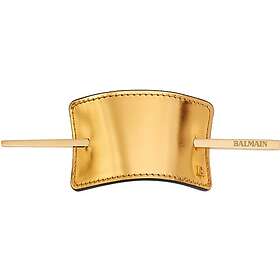 Balmain Hair Barrette Leather, Gold