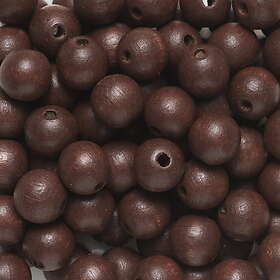 Preciosa Runda träpärlor Ø10 mm, cirka 100 st. brun