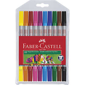 Faber-Castell FC Fiberspetspenna 2spets 10p