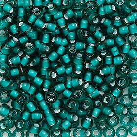Preciosa Rocaillespärla 9/0 petrol/vit