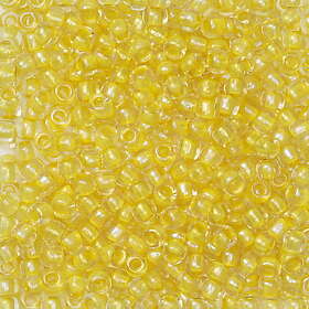 Crystal TOHO-pärlor runda 11/0 – klar gul, 192 Yellow lined