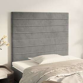 vidaXL Huvudgavlar 2 st Ljusgrå 80x5x78/88 cm sammet 3116502