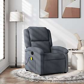 vidaXL Massagefåtölj mörkgrå sammet 371809