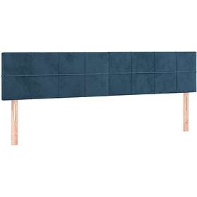 vidaXL Sänggavel LED mörkblå 160x5x78/88 cm sammet 3121670