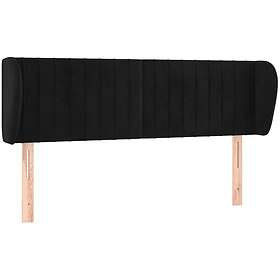 vidaXL Sänggavel med kanter svart 147x23x78/88 cm sammet 3117432