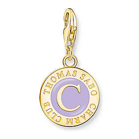 Thomas Sabo Charm Club Charmista violet enamel gold plated berlock 2105-427-13