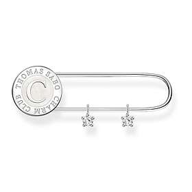 Thomas Sabo Charm Club Charmista white stones in safety pin design silver rintaneula X0290-225-14