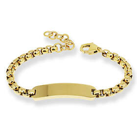 Ace of Spades Of armband med gravyrplatta Gold SSB-8644GP/19+3cm