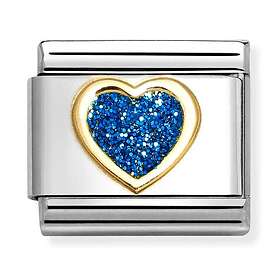 Nomination Classic gold blue heart 030220/07