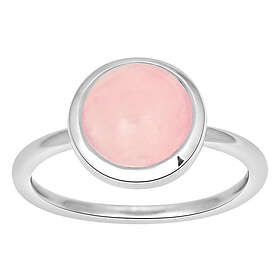 Nordahl Jewellery SWEETS52 ring rosa kvarts/silver 129 003-56