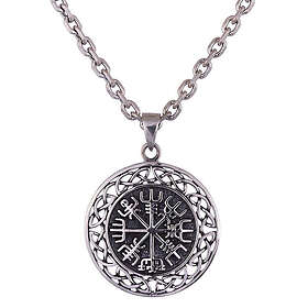 Northern Viking Jewelry Celtic Knot Vegvisir silver berlock NVJ-H-RS075