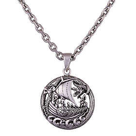 Northern Viking Jewelry Longship silver berlock NVJ-H-RS074