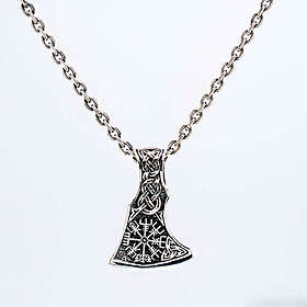 Northern Viking Jewelry Vegvisir Axehead hänge NVJ-H-RS048