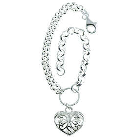 armband med stort spetshjärta R30/18,5