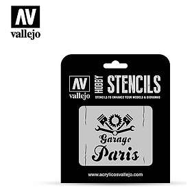 Vallejo Stencils: Vintage Garage Sign