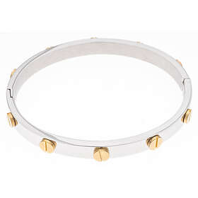 Silver Bar armband 2-färgad 6 mm 7707