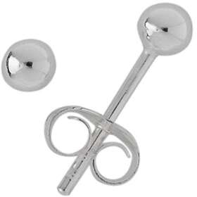 Silver Bar kula örhängen 4 mm 1317