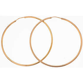 Silver Bar hoops guldpläterad 50 mm 8406