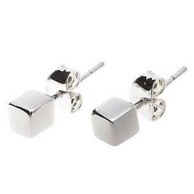 Silver Bar Kub stiftörhängen 6 mm 987