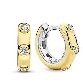 Ti Sento guldpläterad silverhoops med kubiska zirkon 7953ZY