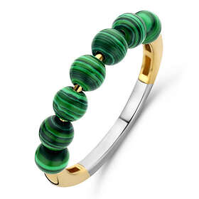 Ti Sento gold-plated silver malachite ring 12284MA/54